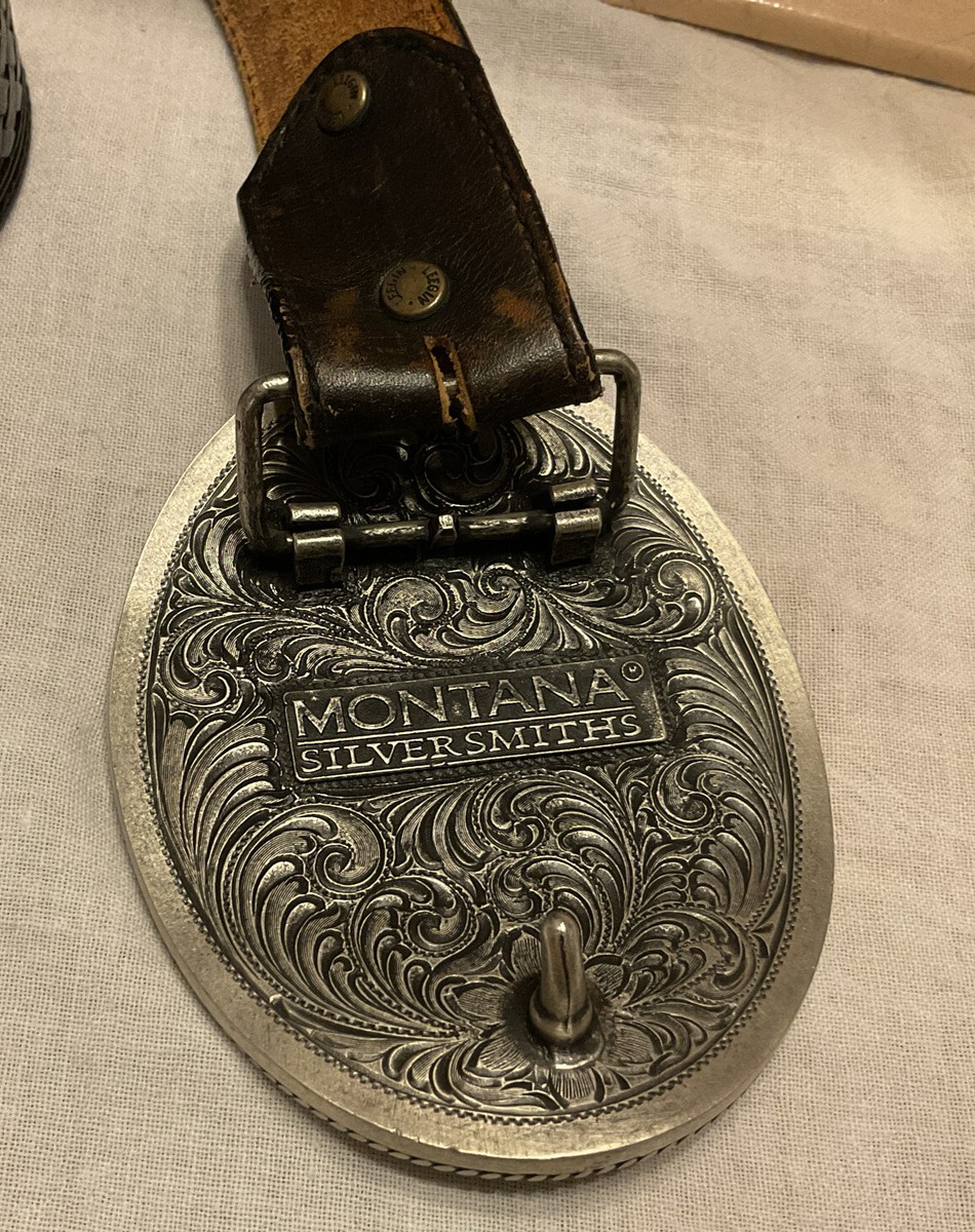 Montana Silversmith Western Belt Buckle Cowboy/girl & Horse  display picture 3