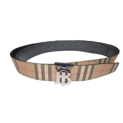 【BURBERRY】送料/関税込 REVERSIBLE MONOGRAM MOTIF BELT Burberry Reversible Monogram Motif Vintage Check Belt | eBay