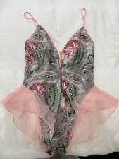 Victoria's Secret VTG 80s-90s Gold Label Sheer Bodysuit Teddy Lingerie MEDIUM