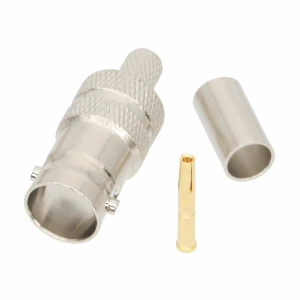 Connector BNC Female Jack Coaxial FOR 3C-2V LMR195 RG58 RG302 Cable 75ohm - Image 4 of 4