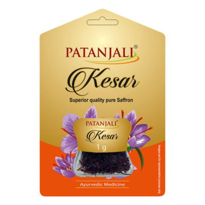 Patanjali Pure Natural Indian Natural Color Saffron Kesar Pack Of 1 GM