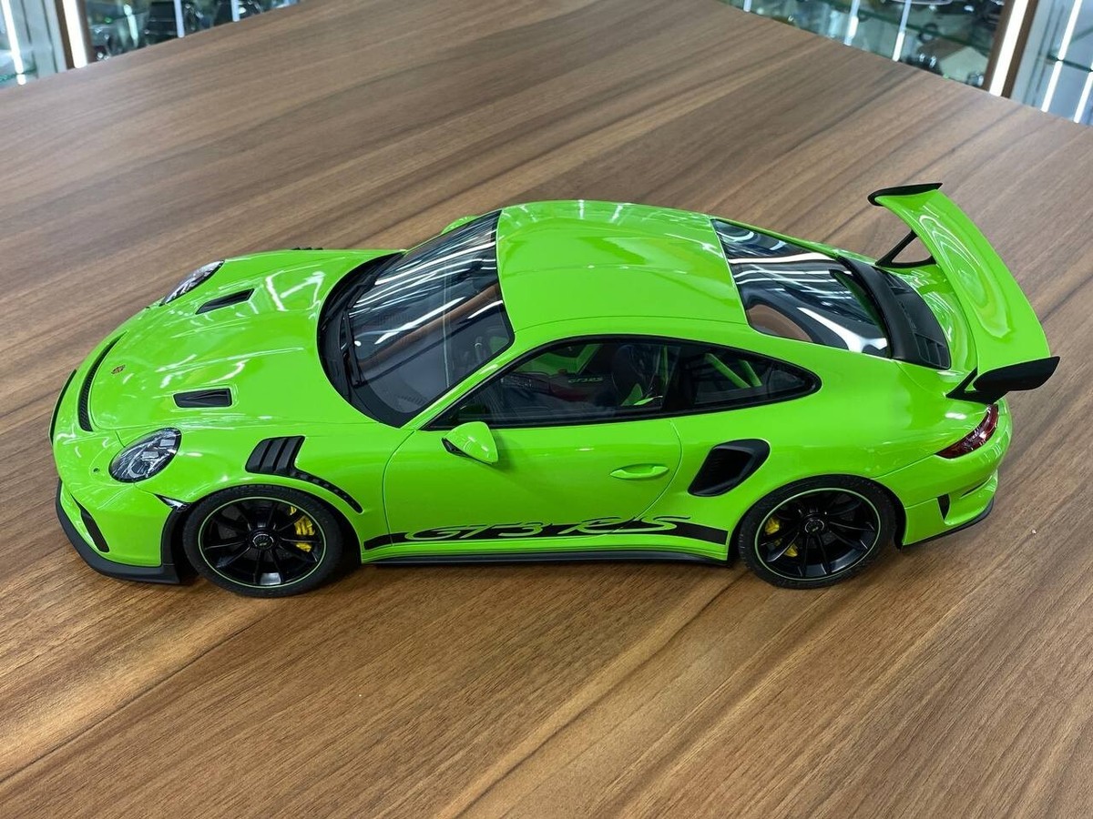 あべしゅん1/12 ポルシェ 911 (991 Ⅱ) GT3 RSグリーン Porsche 911 (991.2) GT3 RS Coupe 2019 Green / Black Wheels 1