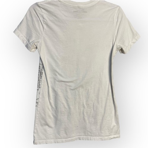 Threadless Graphic Print LONDON Shirt Womens L Juniors White Casual Travel Shirt - Picture 3 of 8