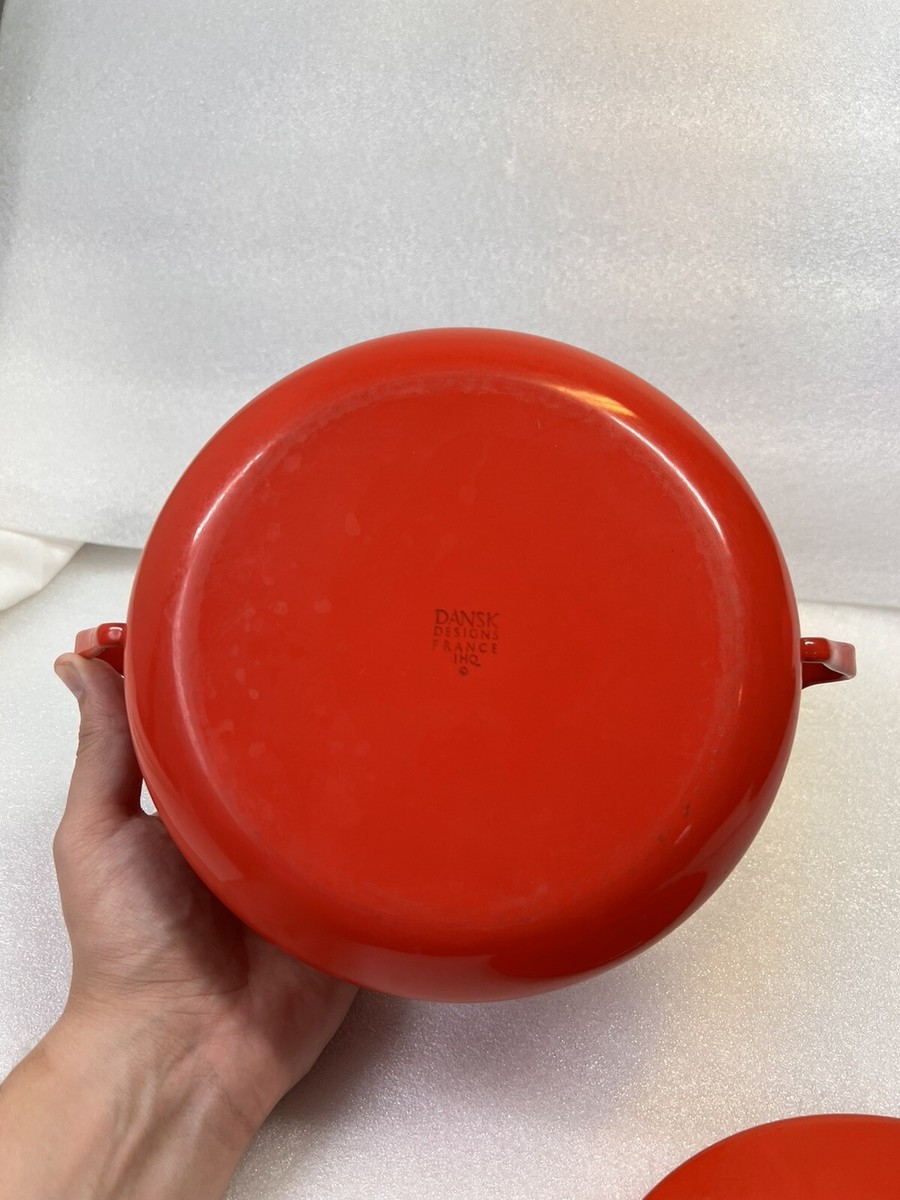 VINTAGE 1960's Dansk Designs France IHQ Kobenstyle RED Enamel