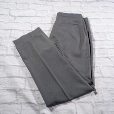 Levi's Action Slacks Gray Flat Front Polyester Mens Dress Pants 38x32