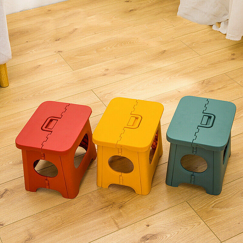 Folding Step Stool Plastic Height Premium Heavy Duty Foldable