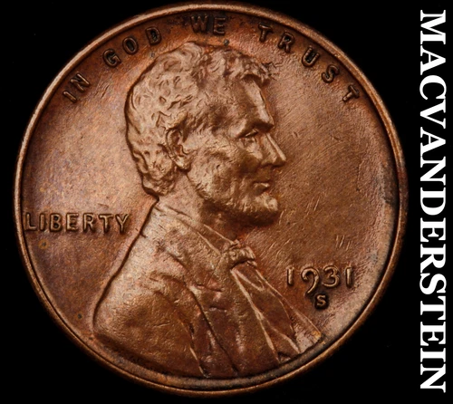 1931-S Lincoln Wheat Cent- Scarce Key Date- Extra Fine+ No Reserve #J3190