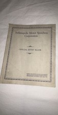 1931 Indy 500 Official Entry Form Billy Winn Harry Miller Indianapolis 31 Rare