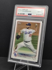 Topps 2022 Series 1 Clayton Kershaw 3D #41 PSA 10 GEM MT Dodgers Base Set Pop 6