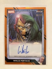 2026 Topps Finest Fantastic Four Whilce Portacio Orange Auto /25 Doom Iron Man