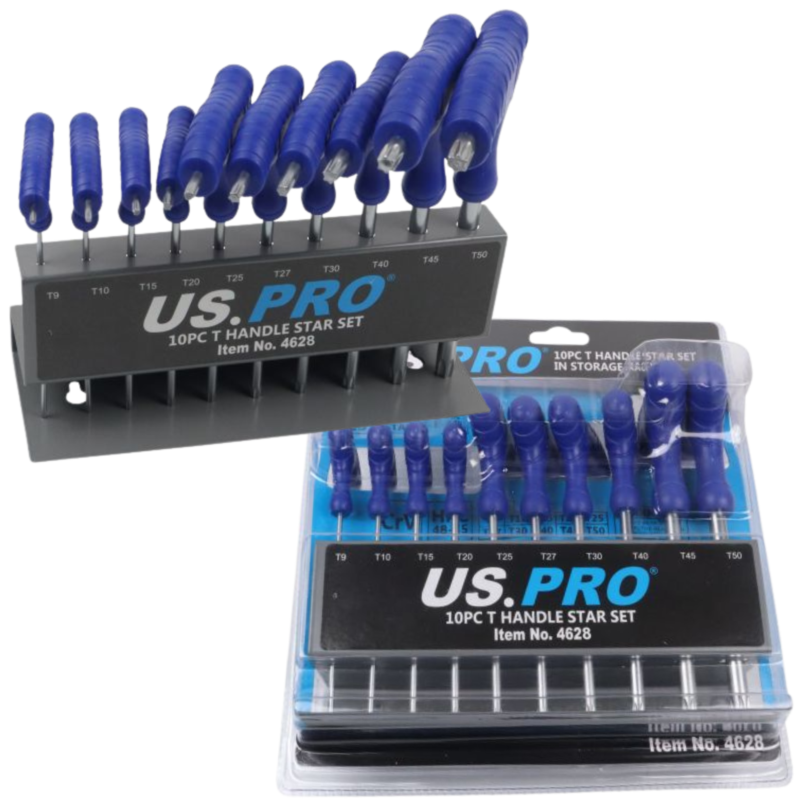 Us Pro Tools 10Pc T Handle Hex Key Set 2-10Mm With Storage Rack 4627 - Image 6