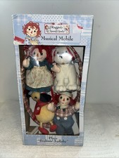 Raggedy Ann  Andy MUSICAL MOBILE Nursery Crib Decor Classic BRAHMS LULLABY New
