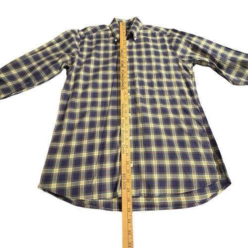 VTG Gitman Bros Shirt Men M Blue Plaid Flannel Button Down Pockets Made in USA - Picture 12 of 13