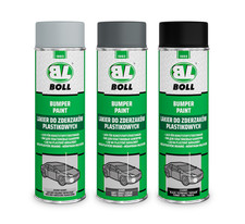 Boll KUNSTSTOFFLACK SPRAY Stoßstangenlack Lack Schwarz, Grau, Hellgrau 500ml
