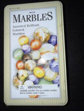 2003 Deluxe 160 Assorted Marbles In Tin Box