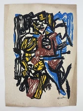 Roy Lichtenstein COA Art Painting Original Drawing Vintage Paper Signed