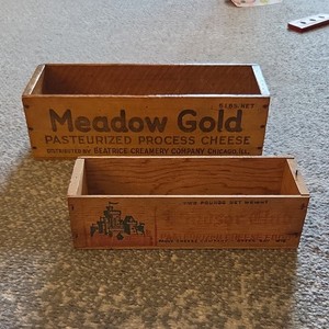 Set of 2 Vintage cheesebox