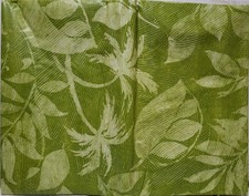 Flannel Back Vinyl Tablecloth 52"x70" Oblong, LEAVES ON GREEN  PALM TREES, AP