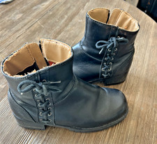 Harley Davidson women 7 Adriana Side lace up motorcycle boots black 84386 zip up