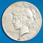 1928-P U.S. PEACE SILVER DOLLAR - KM#150 - KEY DATE/SCARCE - FINE
