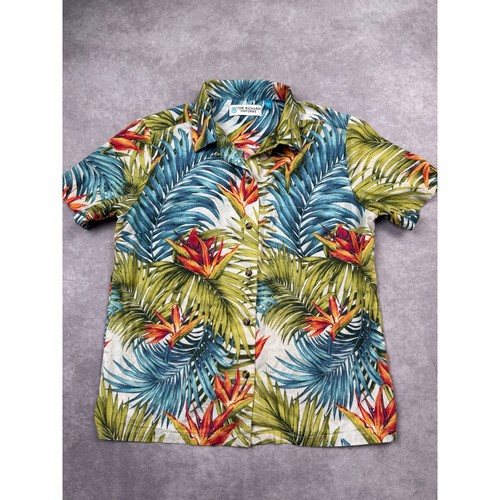 Tori Richard Uniforms Women S Tropical Bird of Paradise Palm Hawaiian Shirt