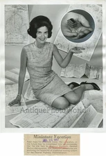 General Motors stenographer w microchip vintage photo