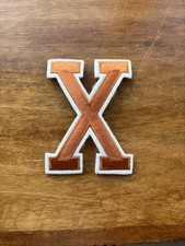 Letter X Iron On SEW ON PATCH