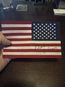 Dick Cheney Hand Signed 4x6 Flag VP Autographed Former  Vice President