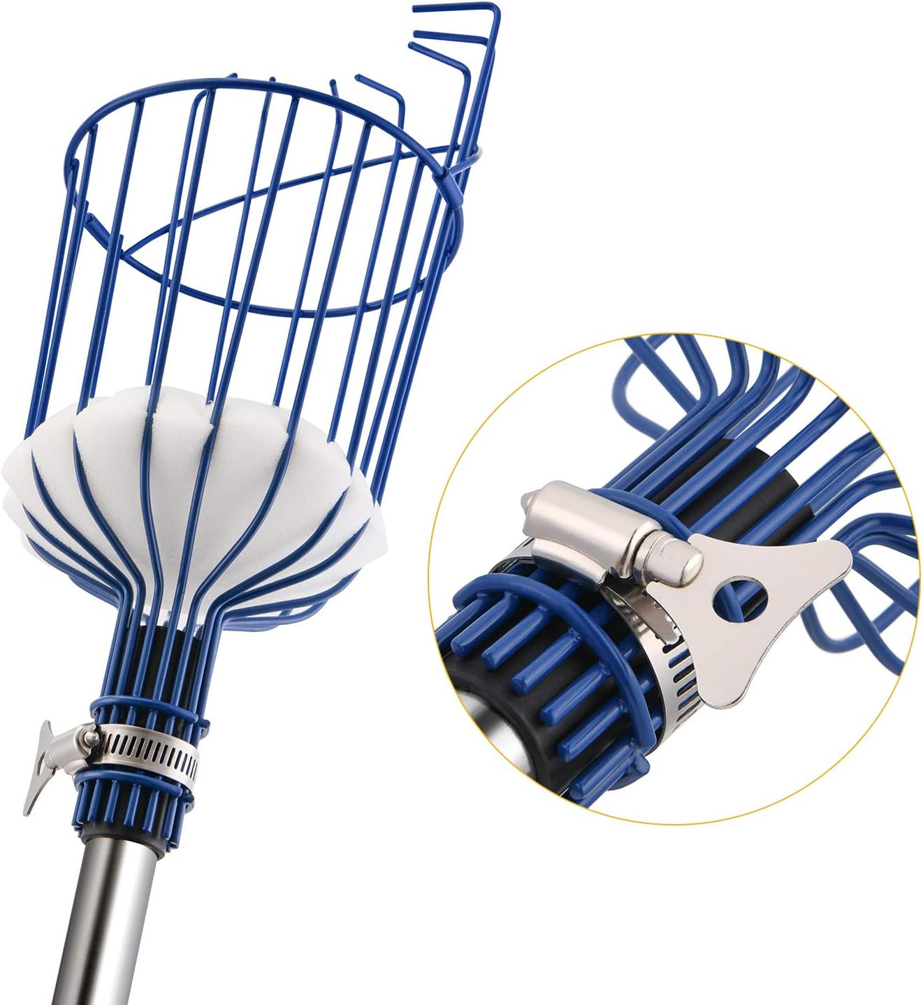 13ft Fruit Picker Pole with Basket Adjustable Apple Orange Tree Picking Tool