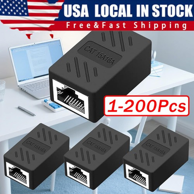 #ad #ad RJ45 Inline Coupler Cat7 Cat6 Cat5e Cat5 Ethernet LAN Network Cable Adapter Lot $57.19