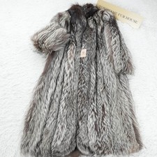 Silver Fox Long Coat SAGA FOX - Genuine Vintage Fur From Japan