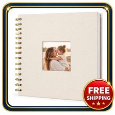 Scrapbook Photo Album Linen Cover 8x8 Inches 20 Sheets 40 Pages