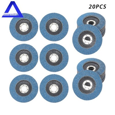 20PCS 4.5'' × 7/8'' Ceramic Flap Disc 60 Grit Sanding Disc T29 Grinding Wheel