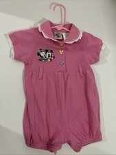 Vintage Disney baby Mickey  Co Minnie Mouse Romper Jumpsuit 6-9 Months