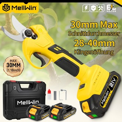 Akku Astschere 21V Elektrisch Gartenschere Strauchscheres 30mm Max. Baumschere