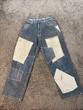 Vintage Paco Jeans Mens 31x31 Denim Society Baggy Patchwork Y2K Blue Wide Leg