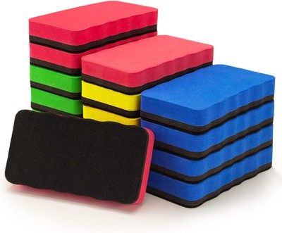 16 Pcs Dry Erase Erasers, Magnetic Whiteboard Eraser, 16 Pcs, Multicolor 