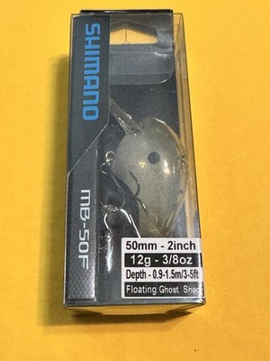 Shimano Macbeth MB-50F Floating Crankbait 3/8oz 2.25   3-5 Depth Ghost Shad