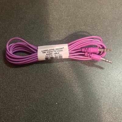 Wireless Gear 10ft 3.5mm Male to Male Audio Cable Purple BL1462