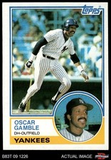 1983 Topps #19 Oscar Gamble Yankees 7 - NM