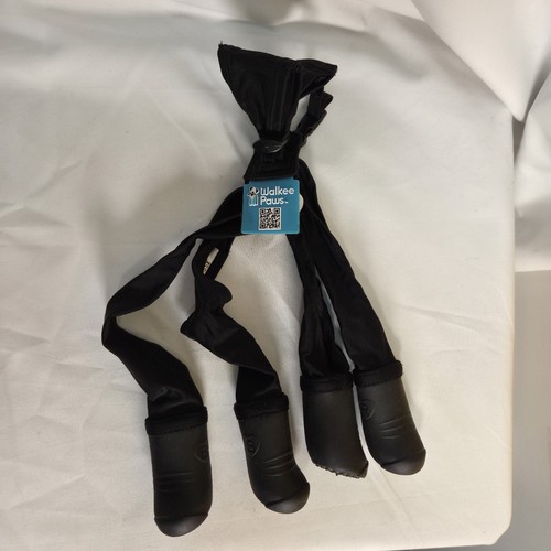Walkee Paws Dog Boots XS Short Waterproof Adjustable Stretch Leggings Black
