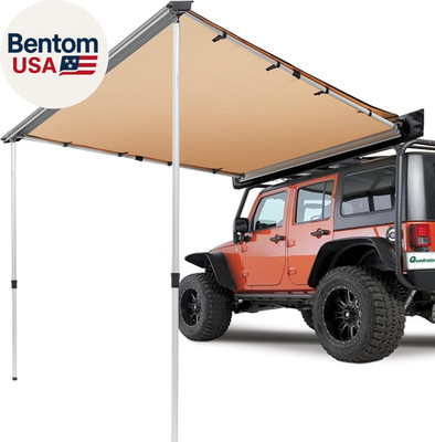 Vehicle Awning 4.6'X6.6' Roof Rack Pull-Out Sun Shade UV50+ Pu3000Mm, Retractabl