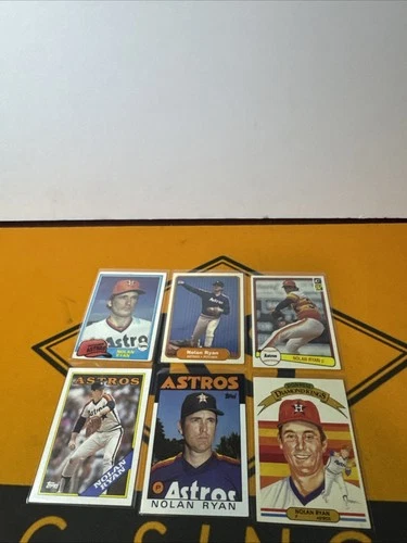 6 Vintage Nolan Ryan Card Lot