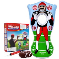 in Inflatable Football Toss Target Net Game Double-Sided 2 Mini Balls