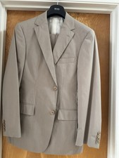 Hugo Boss Bertolucci/Movie 2 Piece Men's Suit 38R Tan/Khaki/Beige striped