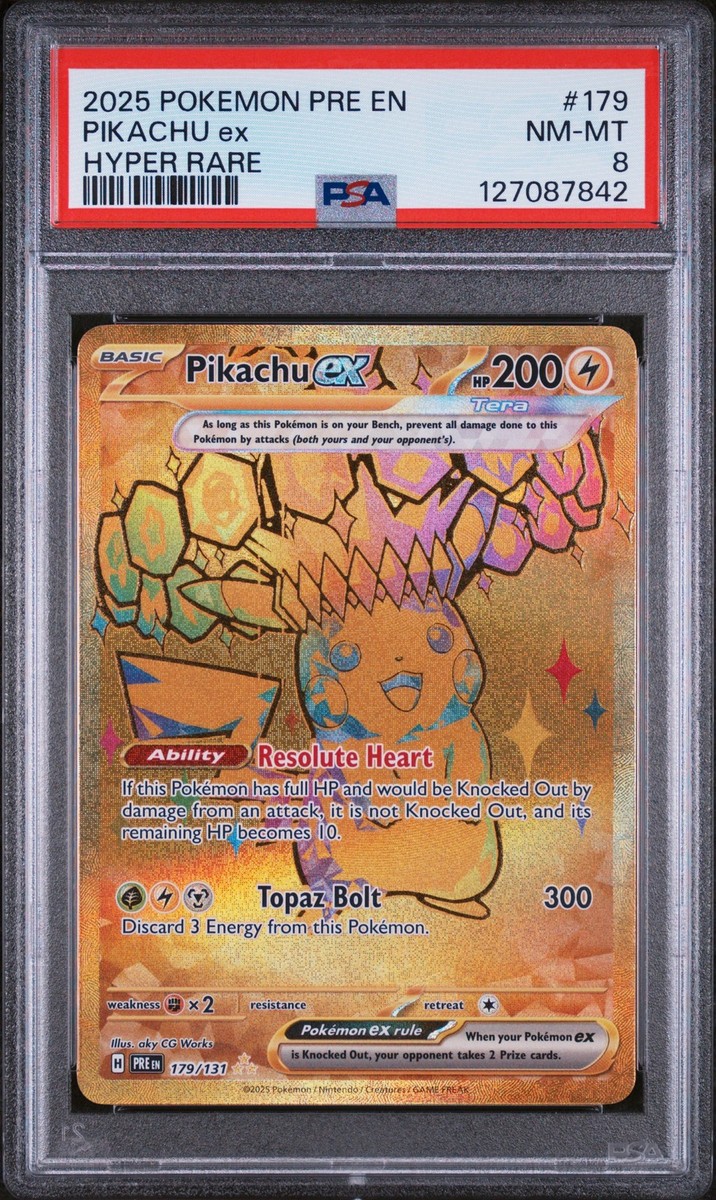 2025 Pokemon Pikachu Ex 179/131 English NM PSA 8 | eBay