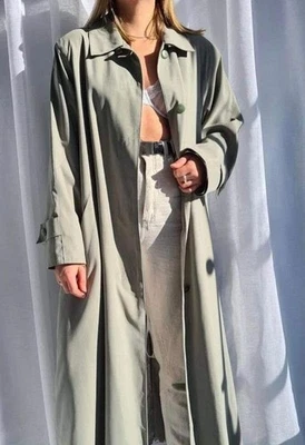 Women Trench Coat Grey Cotton 36 / S / 44 - Bild 1 von 4