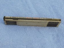 Vintage 72" STANLEY "100 PLUS" n° X226 Règle pliante en zigzag avec rallonge laiton