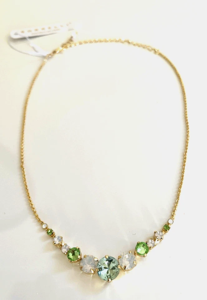 Sorrelli London Tennis Necklace in Sage with Bright Gold NWT $115.00 - Image 2 of 4