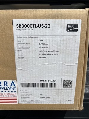 SMA Sunny Boy Inverter SB 3000TL-US-22